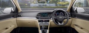 6th generation hyundai elantra sedan pakistan front cabin interior view