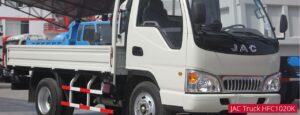 JAC HFC 1020k Medium Pickup truck headlamps and front close view