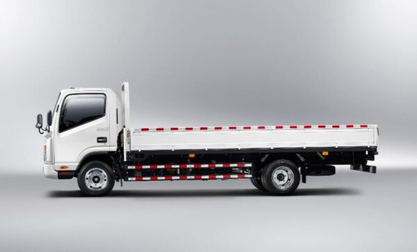 JAC HFC 1042k Pick Truck flat deck full side view