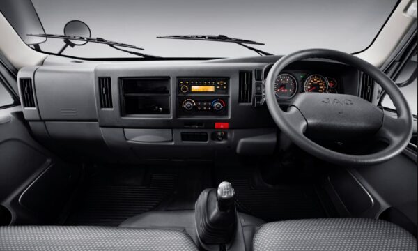 JAC HFC 1042k Pick Truck front cabin interior view JAC HFC 1042k Pick Truck front cabin interior view