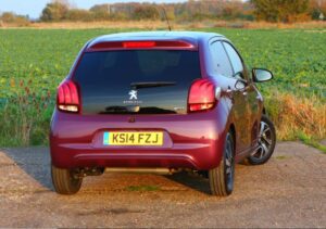 1st generation peugeot 108 hatchback full rear view