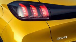 2nd generation peugeot 208 hatchback tail lamp view