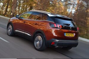 2nd generation peugeot 3008 suv side and rear view