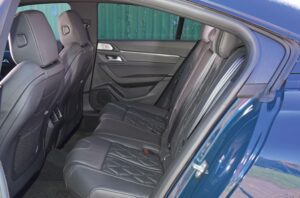 2nd generation peugeot 508 sedan rear seats view