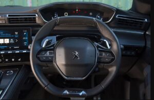 2nd generation peugeot 508 sedan steering wheel view
