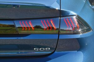 2nd generation peugeot 508 sedan tail lamps view