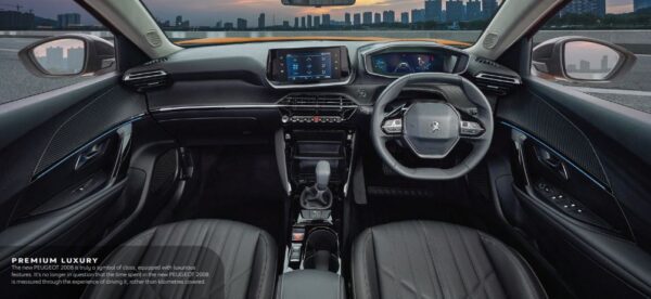 peugeot 2008 suv 2nd generation front cabin interior view full