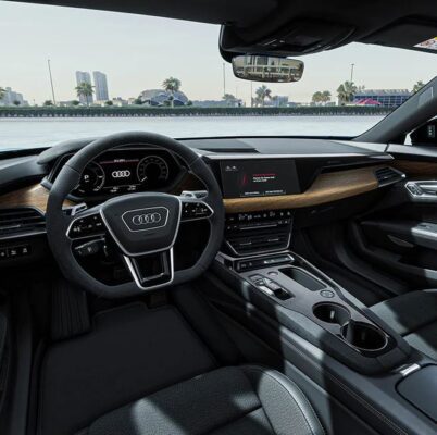1st generation Audi E tron GT All Electric Sedan steering wheel and other features