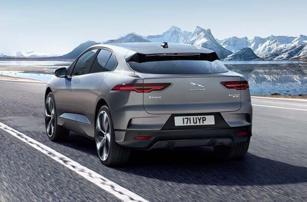 1st generation Jaguar i pace all Electric SUV full rear view