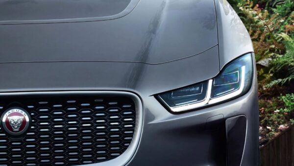 1st generation Jaguar i pace all Electric SUV headlamp view