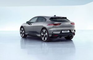 1st generation Jaguar i pace all Electric SUV wheels and rear view
