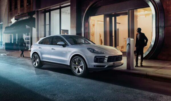 3rd generation porsche cayenne suv hybrid charging view