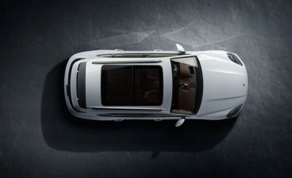 3rd generation porsche cayenne suv upside panoramic view