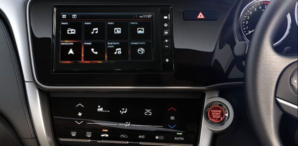 6th generation honda city sedan infotainment screen view