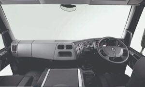 Renault D 280 Commercial Medium Truck front cabin interior view
