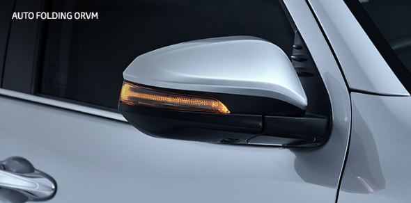 2nd generation facelifted toyota fortuner suv auto folding mirror with turn indicator