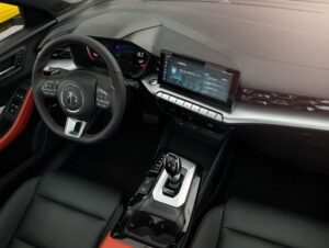 2nd generation MG5 sedan dashboard and infotainment screen view