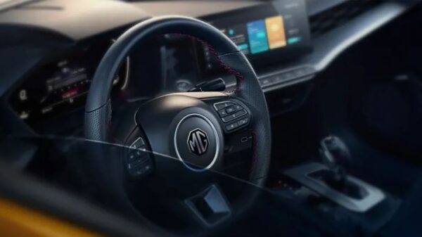 2nd generation MG5 sedan steering wheel view