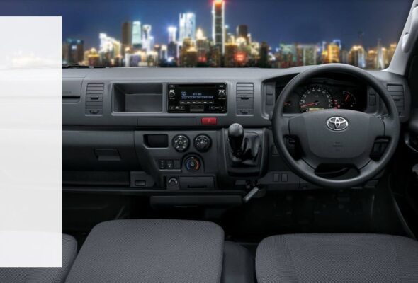 6th generation Toyota hiace van front cabin interior features