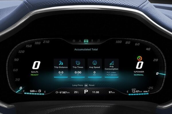 mghs PHEV SUV instrument cluster