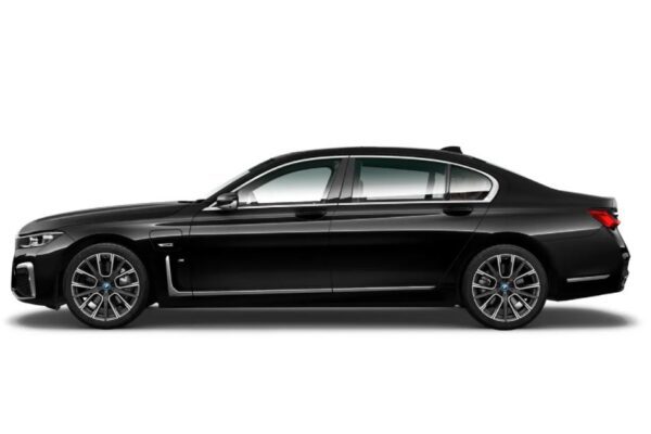 BMW 7 Series sedan 6th Generation black full side view
