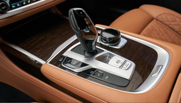 BMW 7 Series sedan 6th Generation brown interior transmission and controls