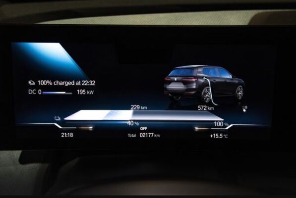 BMW IX Mid Size SUV 1st Generation instrument cluster view