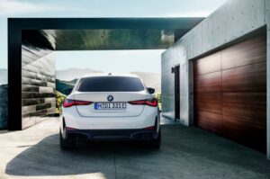 BMW i4 EV 1st generation sedan full rear view