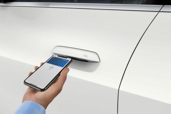 BMW i4 EV 1st generation sedan mobile door opening feature