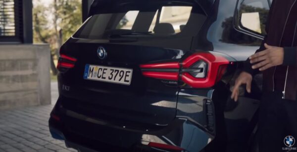 BMW ix3 Electric SUV 1st Generation tail lamps close view 2