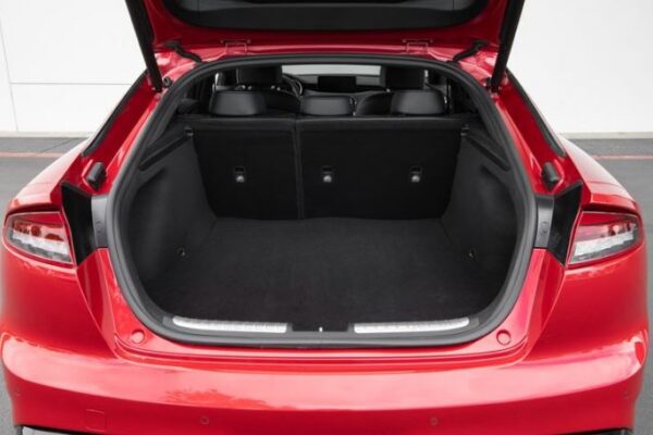 Kia stinger sedan Refreshed 1st generation red luggage area