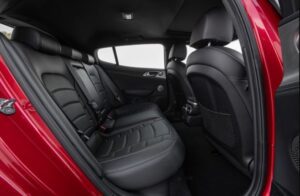 Kia stinger sedan Refreshed 1st generation red rear cabin space