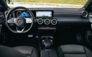 Mercedes Benz A Class 4th Generation sedan front cabin interior and features