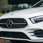 Mercedes Benz A Class 4th Generation sedan front grille and headlamps