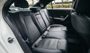 Mercedes Benz A Class 4th Generation sedan rear seats view