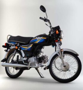 Ravi Hamsafar Plus 70cc motorcycle black full side view