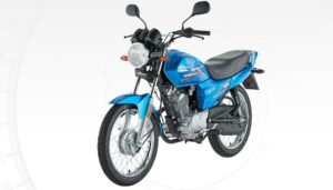 yamaha 125z motor bike front and side view