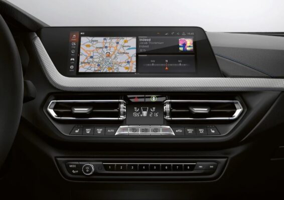 BMW 1 Series 3rd generation hatchback infotainment screen and other controls view