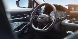 Geely Emgrand Sedan 4th Generation steering wheel close view