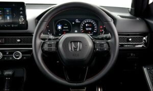 Honda Civic Sedan 11th Generation steering wheel close view