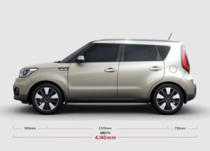 KIA Sould Crossover 3rd generation side view dimensions