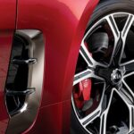 Kia stinger sedan 1st generation facelifted dark chromed finished alloy wheels