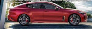 Kia stinger sedan 1st generation facelifted full side view