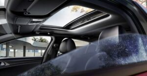 Kia stinger sedan 1st generation facelifted wide sunroof view