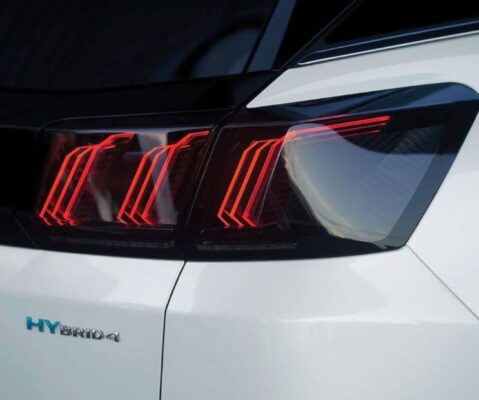 Peugeot 3008 SUV 2nd generation facelifted beautiful tail light close view