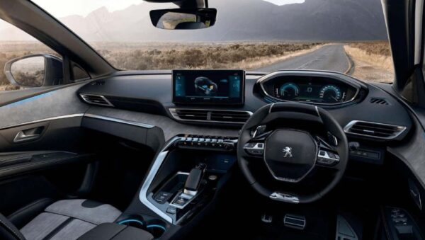 Peugeot 3008 SUV 2nd generation facelifted front cabin interior view