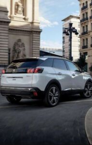 Peugeot 3008 SUV 2nd generation facelifted side and rear view