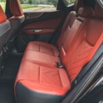lexus NX SUV 2nd Generation rear seats view in brown covering