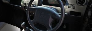 DFSK Price K01 Mini Truck steering wheel close view