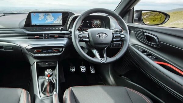 Hyundai i20 hatchback 3rd generation front cabin interior view